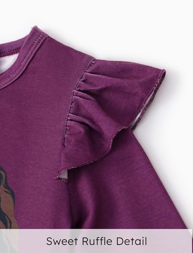 Image of Disney Girls Outfits Long Sleeve Lightweight Shirt +Leggings Clothing Sets