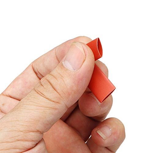 Image of 250 Pcs Red 4mm Polyolefin Heat Shrink Tube, Insulated Wire Cable Sleeve Wrap, 45mm(1.75 inch Inch) Machine Cut Pieces