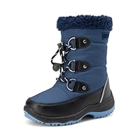 DREAM PAIRS Boys Snow Boots Camouflage Slip Resistant Faux Fur Lined Winter Shoes for Little/Big Kid,Size 3 Little Kid,Dark Blue,SDSB2228K