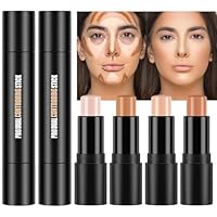 LOPHE Contouring Stick, 4 Farben Konturenstift Make-up Set mit Highlighter Stick, 2-in-1 Contour Highlighter Kit für Geformten Look