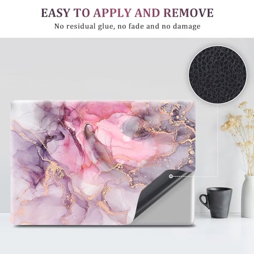 Image of Laptop Notebook Skin Sticker Cover Decal, 12 13 13.3 14 15 15.4 15.6 inch Laptop Vinyl Skin Sticker Cover Art Protector Decal Universal, Pink Marble