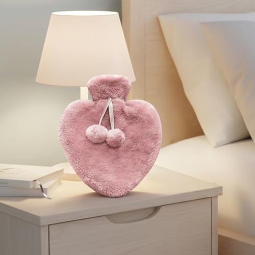 Image of Lifelong Heart Shaped Hot Water Bottle 1000 ml with Washable Fur Cover | Hot Water Bag for Pain Relief & Period Cramps | Ideal for Hand & Belly Warmer | Comfort with Leak-Proof Design (LLEHWB18)