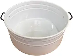 Bacia para Pés, Tina Escalda Pés, Bacia Pedicure, Balde Newborn, Ofurô Esquenta Pés Relaxamento, Varias Cores(Tina só Alumínio Branca)