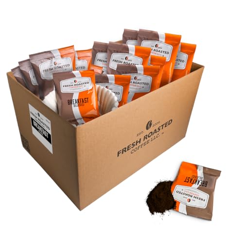 Fresh Roasted Coffee, Breakfast Blend, Kosher, Pre-Ground Fractional Packs, 2.25 Ounce, 96 Count