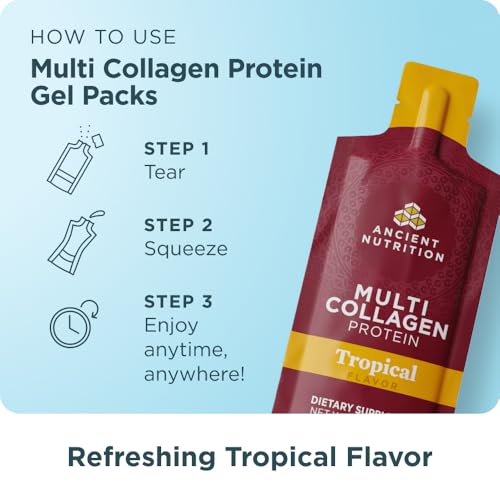 Ancient Nutrition Hydrolyzed Multi Collagen Peptides Gel Packets, Tropical - image 6