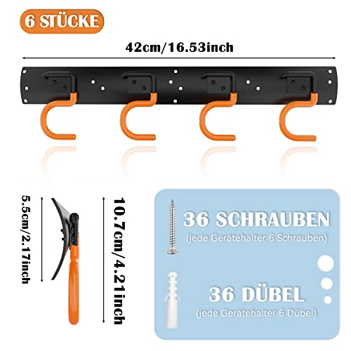 3-H 102" Garden Tool Organizer Hooks,Adjustable Garage Organization And Storage Wall Mounted Hooks Heavy Duty Garage,Garden,Yard Tool Hangers For Wall,Shed #TOP5