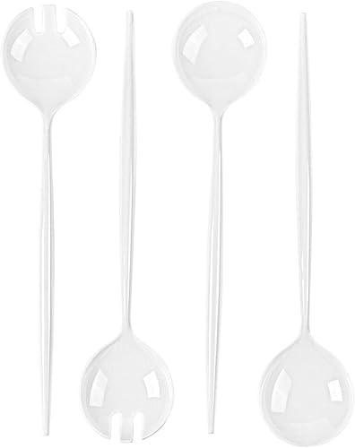 Miniatura 3 de Juego de 20 cucharas de servir y tenedor blanco para cenas, bodas, Acción de Gracias