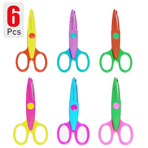 Erewa PP-12 Paper Edge Scissors Set Of 6 Different Patterns Craft Scissors thumb #5