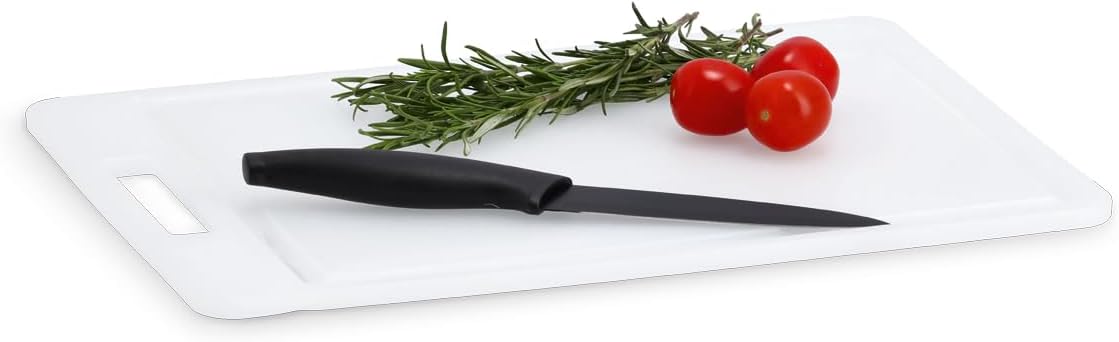 Zeller 34.5 x 24.5 cm Chopping Board Plastic, White