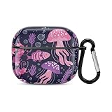 Bluetooth Earbuds Case Cover Sea Coral and Bubbles Printed for AirPods 3rd Generation Full Wrap UV Printed Design PC Hard Shell with Keychain Shockproof Protective Case Compatible with AirPods 3