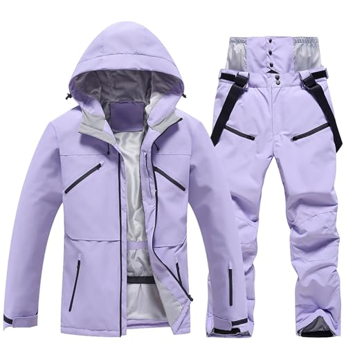 Men's Ski Suit Waterproof Snow Suits Two Piece Snowboard Jacket and Pants Set Outdoor Windproof Winter Warm Snowsuits Army