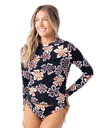 Roxy Women's Standard Long Sleeve Rashguard – UPF 50+ Sun Protection, Surf, Beach Volley, Yoga, Quick-Dry Swim Shirt3