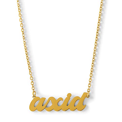 Sorority Shop Alpha Xi Delta Necklace — Retro Font Design with 18K Gold Plating, Alpha Xi Delta Gifts for Women