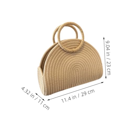 Sac de plage portable en coton pour le shopping et les pique-niques