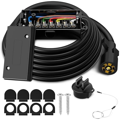 WOLFWILL 7 Way Trailer Wire Harness