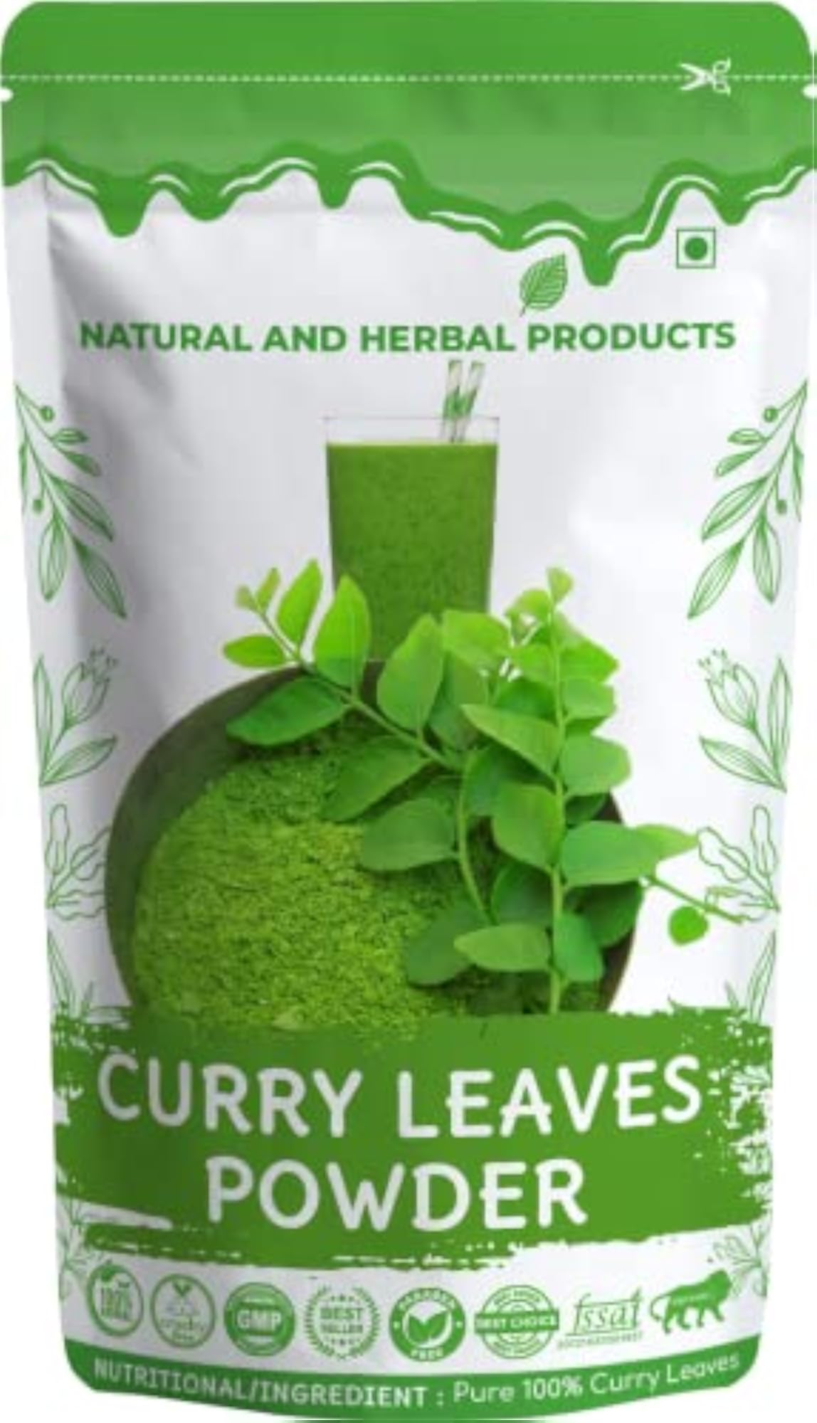 Curry Leaves Powder for Drinking and Hair Growth, Organic