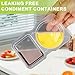 VTMCUI 20 PCS Snack Containers with Lid, Leakproof Dipping Containers with 2 Compartments,Reusable Snack Pack Containers, Portion Control Condiment Container