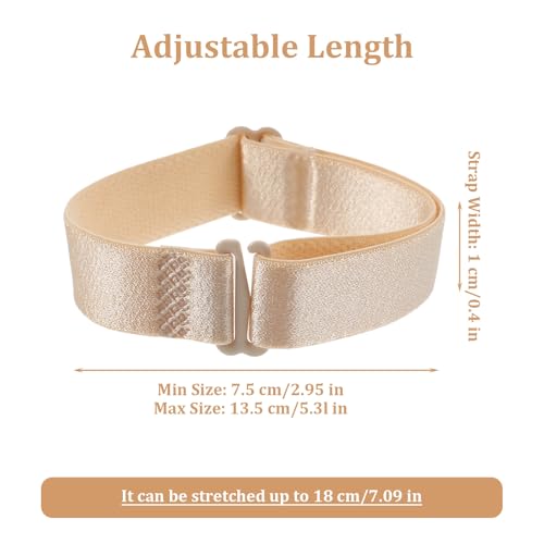 6 Pcs Bra Strap Holders for Slipping Women's Non-Slip Bra Strap Extender Elastic Adjustable Bra Strap Clips for Racerback Conceal Straps (Black, White, Skin Color)2