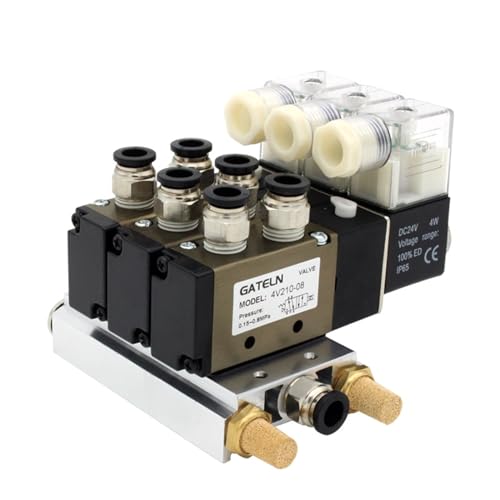 Électrovanne 5 voies 2 positions AC220V pour centraliser 3 lignes pneumatiques - 2