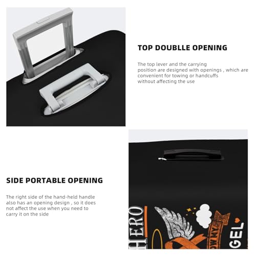 Travel Luggage Cover My Hero Is Now My Angel Leukemia Cancer Awareness Fashion Washable Baggage Suitcase Protector Fit For Luggage Large4