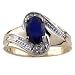 Imagen de Diamond & zafiro anillo 14 K oro amarillo o 14 K oro blanco