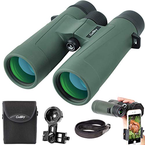 Gosky 10x42 Fernglas für Erwachsene, Ultra HD Professional Fernglas für Vogelbeobachtungsreisen Stargazing Jagdkonzerte…