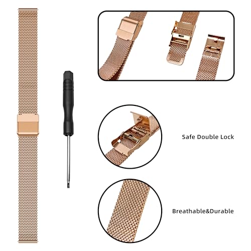 Bracelet Garmin Lily 2 en maille or rose, idéal du bureau aux sorties - 4