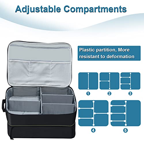 Golf Trunk Organizer Storage, Waterproof Portable And Foldable Car Golf Storage For Golf Accessories, Ventilated Compartment For 2 Pair Shoes, Gift For Golf Enthusiast #TOP2