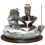 Ceramics Waterfall Incense Burner, Backflow Incense Burner,Incense Burner Holder, Koi Fish Incense B