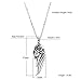 Daesar Colgante Cenizas Hombre Mujer Flor Rosa Pluma Colgante Cenizas Acero Inoxidable...