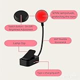 Darlur 2 Pack Red Book Light,Readling Light，3 Modes,Brightness Adjustment，NO Blue Light,Eye Care,Promoting Natural Sleep Aid