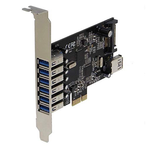 image for Sedna - PCIE 7 Port USB 3.1 Gen I (5Gbps) Adapter Card (6 External and