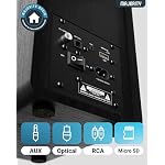 MAJORITY D40 Bluetooth Lautsprecher Boxen | 60W 2.0 Aktivlautsprecher | Studio Monitor mit 4"-Treiber | Regallautsprecher für HiFi Stereo mit Optischer, RCA-, USB- und AUX-Eingang | Fernbedienung – Bild 5