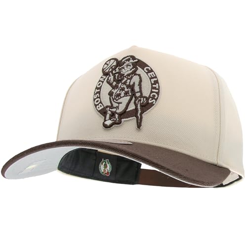 Mitchell & Ness NBA Fashion Basic 2T Pro Snapback Basecap - Boston Celtics, Creme