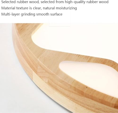 Plafonnier bois design nordique étoile avec télécommande