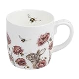 tasse royal doulton 0,3 Liter Wrendale Designs Royal Worcester Keramik-Tasse, 0,3 l, Let It Be Hare and Bee