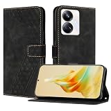 OKZone Funda para Realme 10 Pro Plus 5G, PU Cuero Flip Carcasa Fundas M�vil de Tapa Libro Caso Piel PU Billetera Case Telefono Cubrir M�vil Cover con C�scara de TPU(Negro)
