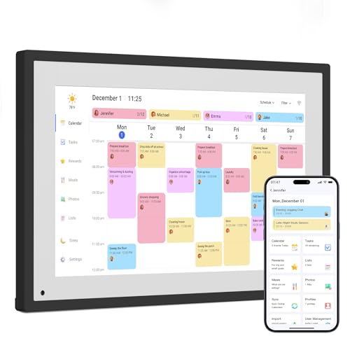 Image of Dragon Touch 10.1 inch Digital Calendar & Chore Chart - Interactive Touchscreen Smart Family Planner,Digital Picture Frame for Mom, Women, Christmas & Weddings