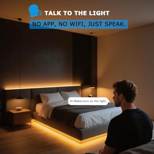 Tira LED inteligente con control por voz 10 m blanco ajustable miniatura 3