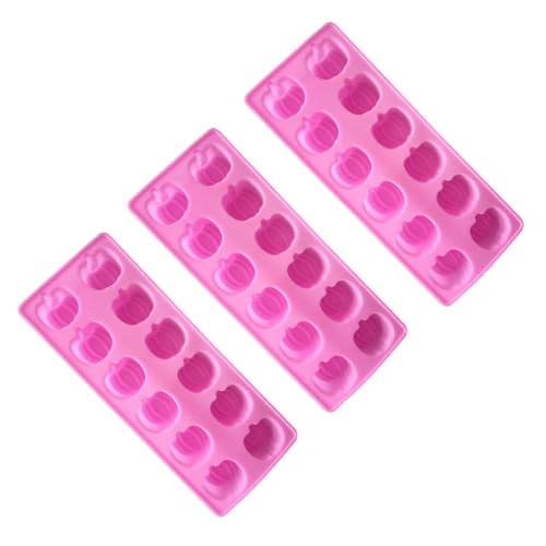 Bandejas de hielo silicona 3 pcs 12 moldes calabaza rosa miniatura 1
