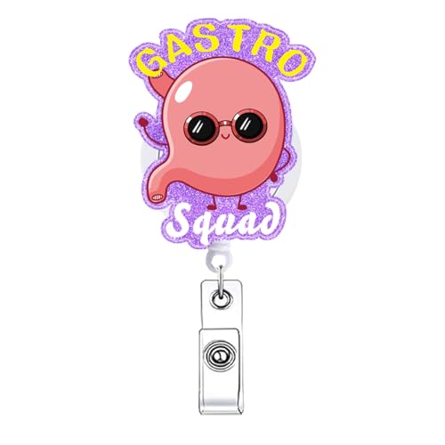 Funny Gastro Squad Gastroenterology GI Badge Reel Accessories with Alligator Clip Fun Nursing Studen