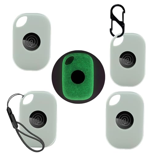 4pack Case for Tile by Life360 Pro (2024),Silicone Protective Cover(with Carabiner + Lanyard) Drop-Proof,Scratch-Proof,Shock-Proof,Protective Case for Tile Pro 2024 RE-61011 Fluorescent Green