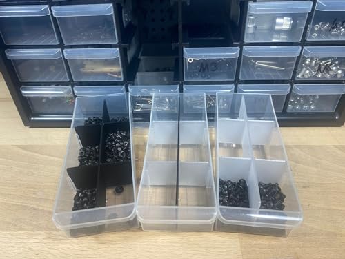 5 Sets Trennwand Trennplättchen klein für Stanley Kleinteilemagazin (Schwarz)