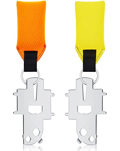 Amylove 4 Pcs Deck Plate Key Floating Neoprene Boat Keychain Waterproof Floatable Foam Keychain Boat Fuel Gas Cap Key for Yacht Surfing Sailing Fuel Tank Water Waste Fill