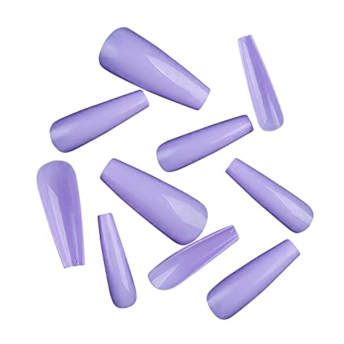DFENG Künstliche Nägel 100 Stück Ballerina Sarg Falsche Nails Aufpressen Nails Vollfarbige Gefälschte Fingernägel… – Bild 2