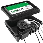 DRiBOX – Large IP55 Weatherproof Outdoor Electrical Connection Box 40 x 31 x 14.5cm – Power Cord Enclosure for Christmas Lights, Timers, Extension Cables, Leads, Reels, Transformers (Large, Black)