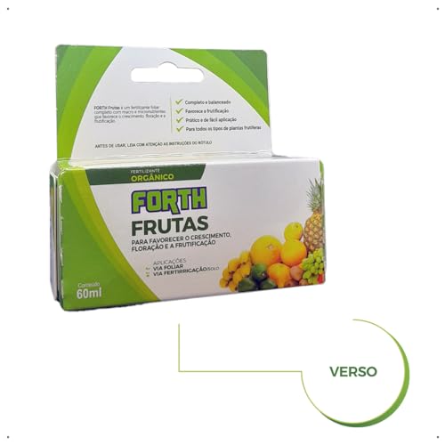 Forth Frutas Líquido, Fertilizante Orgânico Concentrado, NPK (Nitrogênio, Fósforo, Potássio), 8 Micr