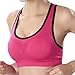 Produktbild SHEKINI Damen Sport-BH Yoga Laufen Jogging Gepolsterte Crop Top Fitness Übung Mid Impact Fitness Workout BH (L, Rosarot)