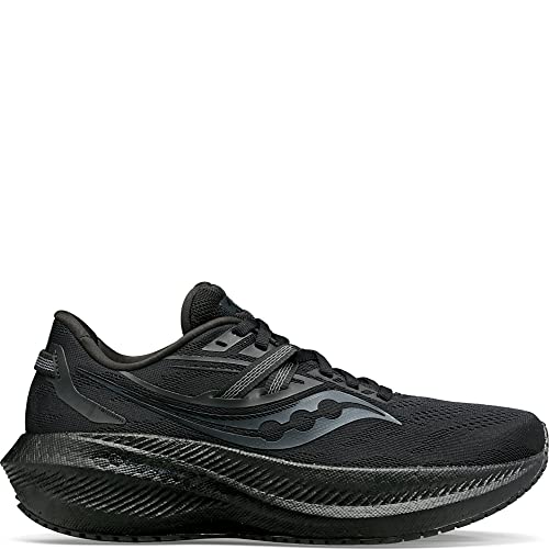 saucony レディース トライアンフ 20 ランニングシューズ, ブラック/ブラック/ブラック, 5