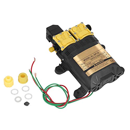 MAGT Bomba De Agua 12v, Bomba de Agua de diafragma de Doble Cabezal de Alta presión 12V Bomba de rociador de Agua eléctrica para hogar, jardín, vehículos, proyectos